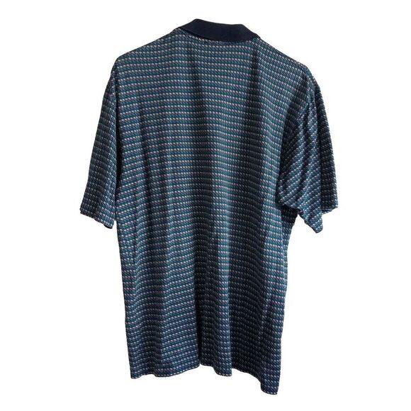 Bobby Jones Men's Large Italian Golf Polo Short Sleeve Geometric‎ Aztec Pattern - Picture 4 of 13
